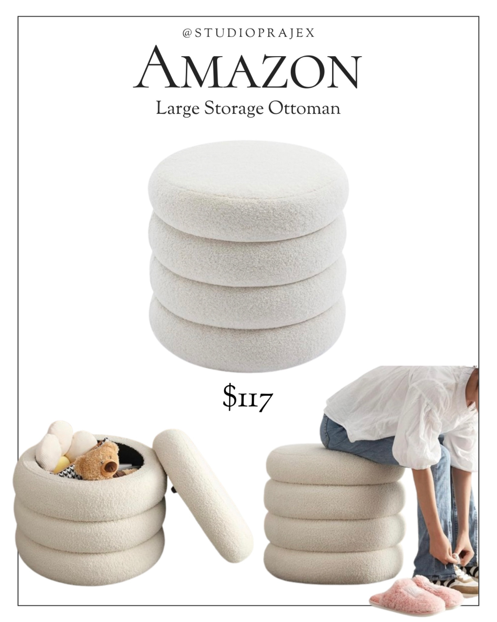 Ottoman | storage ottoman | designer looks for less | interior design | boucle ottoman | living room storage | toy storage | living room furniture | amazon home | amazon home finds | foot rest | bedroom furniture | home decor | neutral home | modern home decor | boho style |

#LTKfamily #LTKstyletip #LTKhome