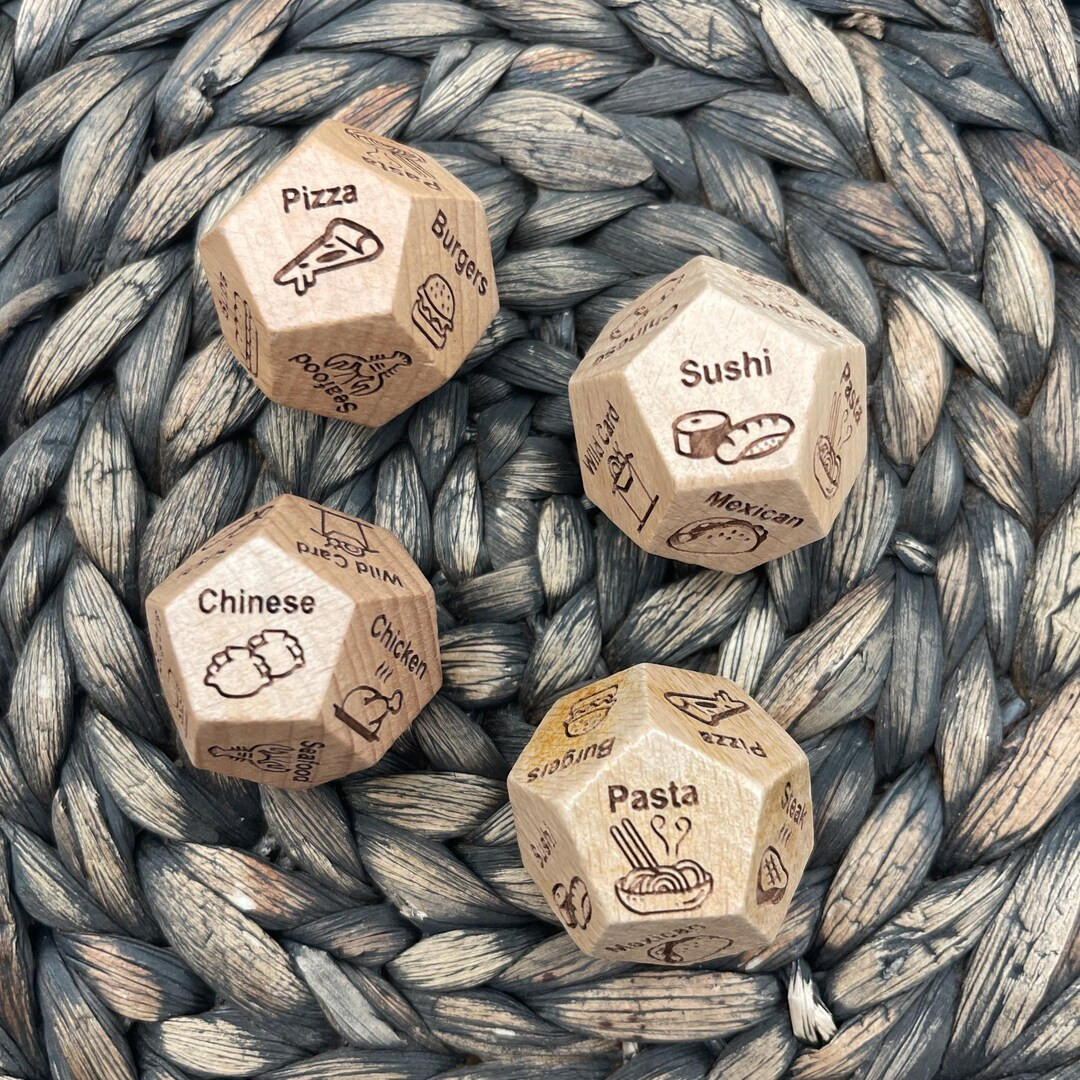 FOOD Where/what to Eat Dice, Couples Dinner Idea Dice, Food Decision Dice, 12 Food Options Dice -... | Etsy (US)
