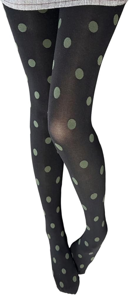 Funky Polka Dot Tights Y2k Whimsy Twee Stockings Colorful 2000s Vintage Patterned Tights Whimsical Accessories | Amazon (US)