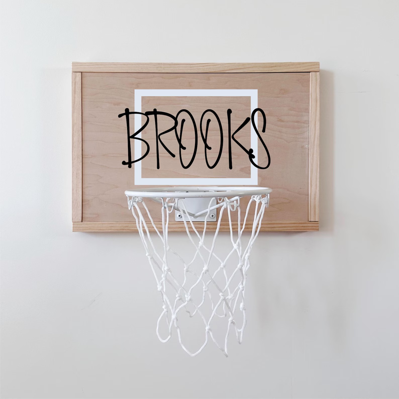 Wood Basketball Goal Mini, Kids Personalized Room Decor, Mini White Basketball Hoop, Sports Team ... | Etsy (US)