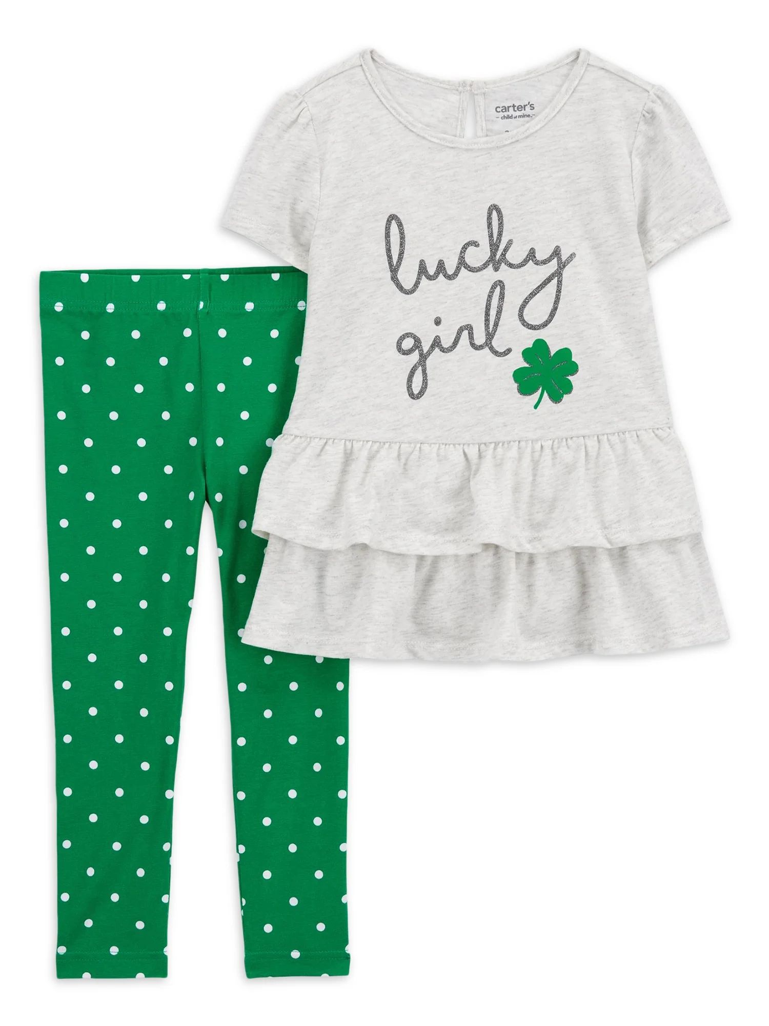 Carter's Child of Mine Toddler Girl St.Patrick's Day Outfit Set, Sizes 12M-5T | Walmart (US)