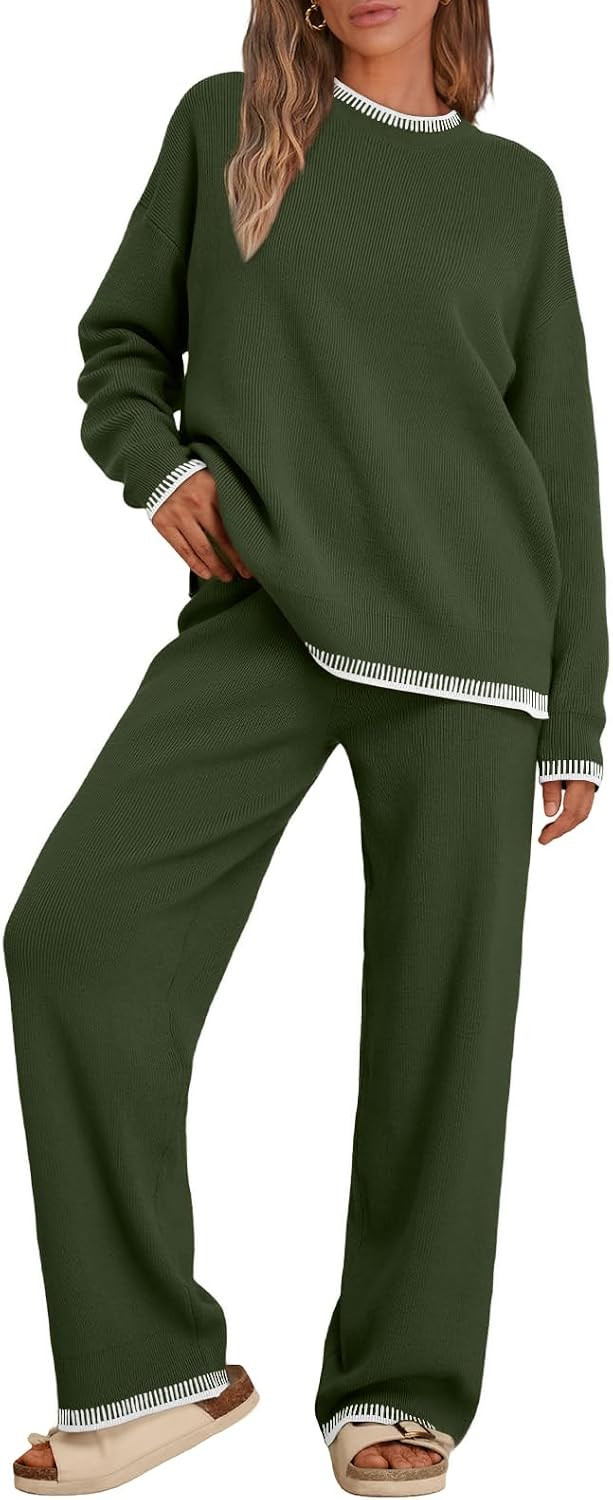 LILLUSORY Lounge Sets Womens 2 Piece Matching 2026 Fall Knit Sweater Set | Amazon (US)