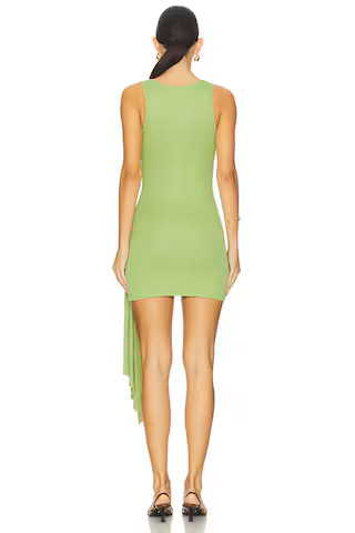 Felix Tie Front Mini Dress in Palm | Revolve Clothing (Global)