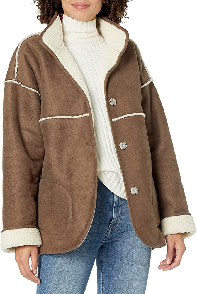 The Drop Women's @spreadfashion Reversible Sherpa Jacket | Amazon (US)