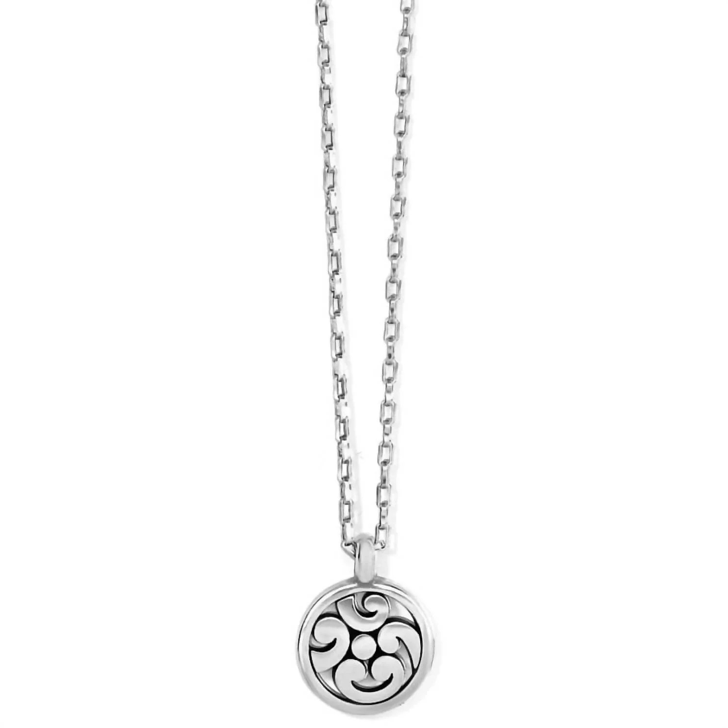 Contempo Medallian Petite Necklace In Silver | Shop Simon