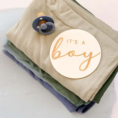 It's a Boy Wood Announcement | Caden Lane