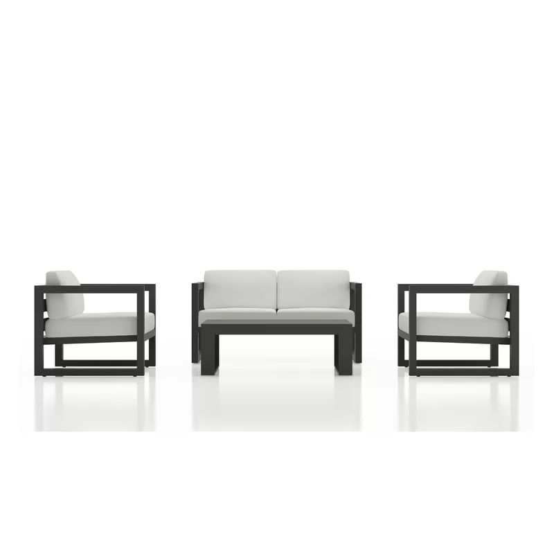 Smith 4 Piece Sofa Seating Group with Sunbrella Cushions | Wayfair North America