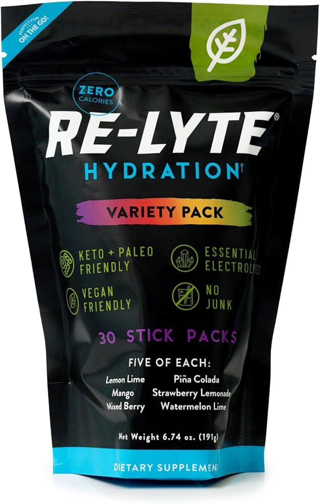 REDMOND Re-Lyte Hydration Electrolyte Powder Mix, Variety Pack, 30 Stick Packs | Amazon (US)