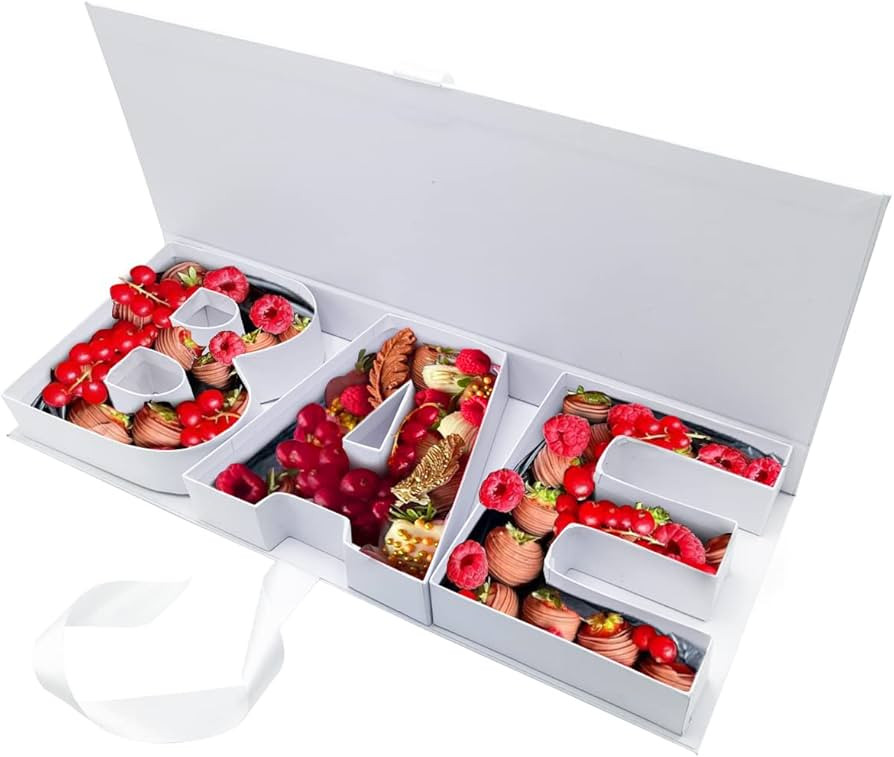 WENPACK Empty BAE Baby Shower Cardboard Letter Shaped Fillable Paper Mache Chocolate Strawberry F... | Amazon (US)