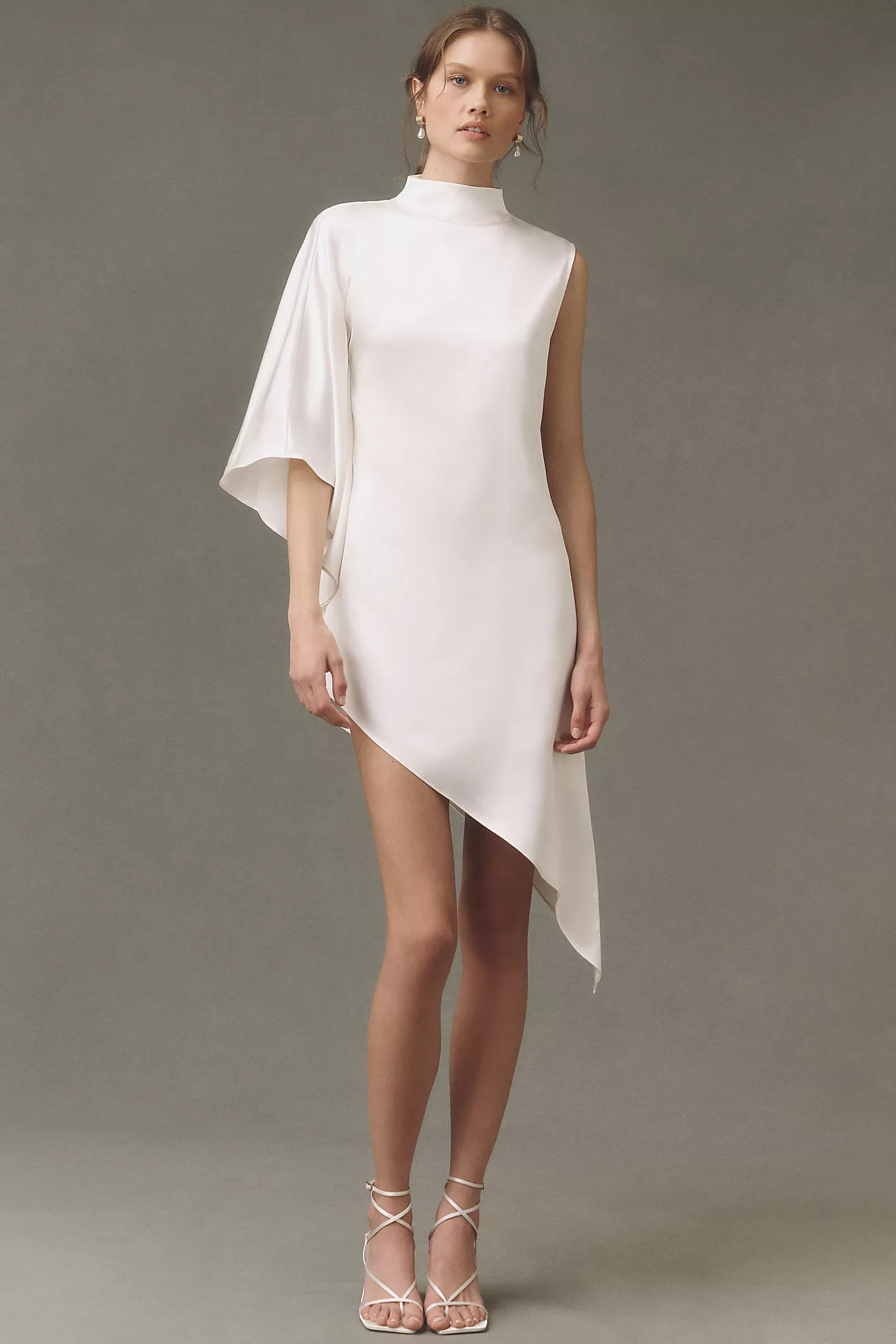Mare Mare Satin Asymmetrical Mini Dress | Anthropologie (US)