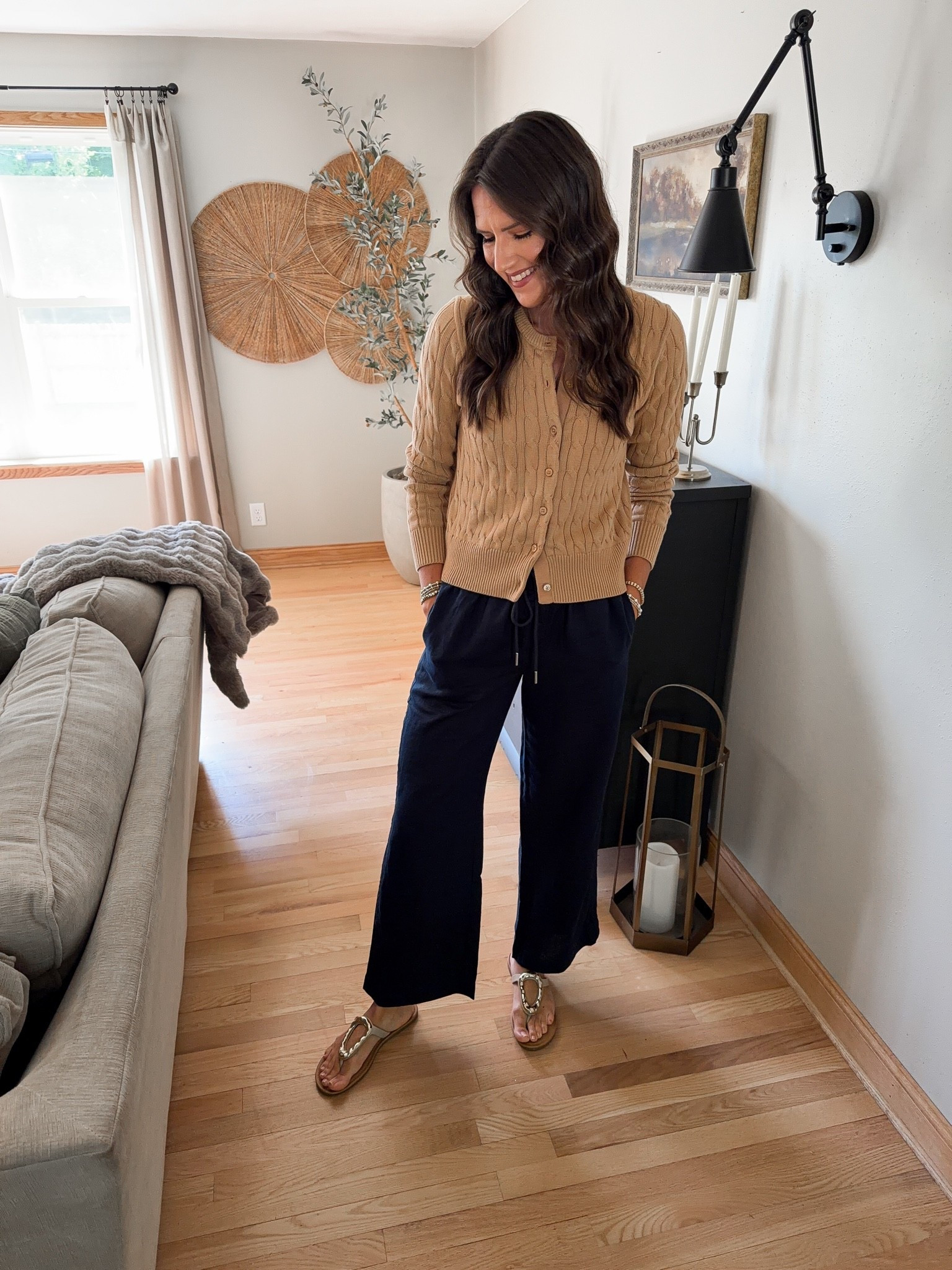Classic closet staples from @quince that you’ll get so much wear out of not only now but in the fall also. High quality fabrics and prices you can feel good about! #quincepartner 

Cardigan is sold out right now but I’ll watch for restock. Wearing a medium. Size small pants with 30 inch inseam.