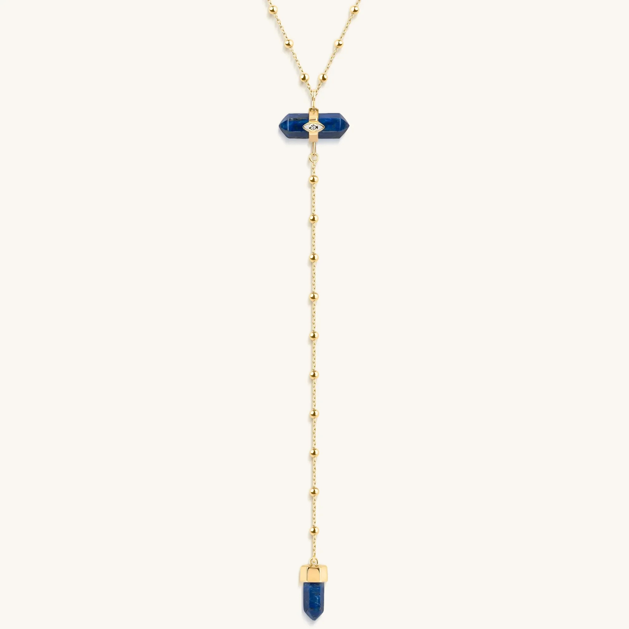 Sacred Integrity - Lapis Lazuli Gold Evil Eye Necklace | Karma and Luck | Karma and Luck | Karma and Luck