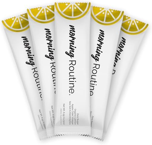 ROUTINE Morning Daily Hydration | Electrolyte Powder Packets with Apple Cider Vinegar, Lemon, and Sea Salt | Keto & Paleo-Friendly Electrolyte Drink Mix (5 Pack) | Amazon (US)