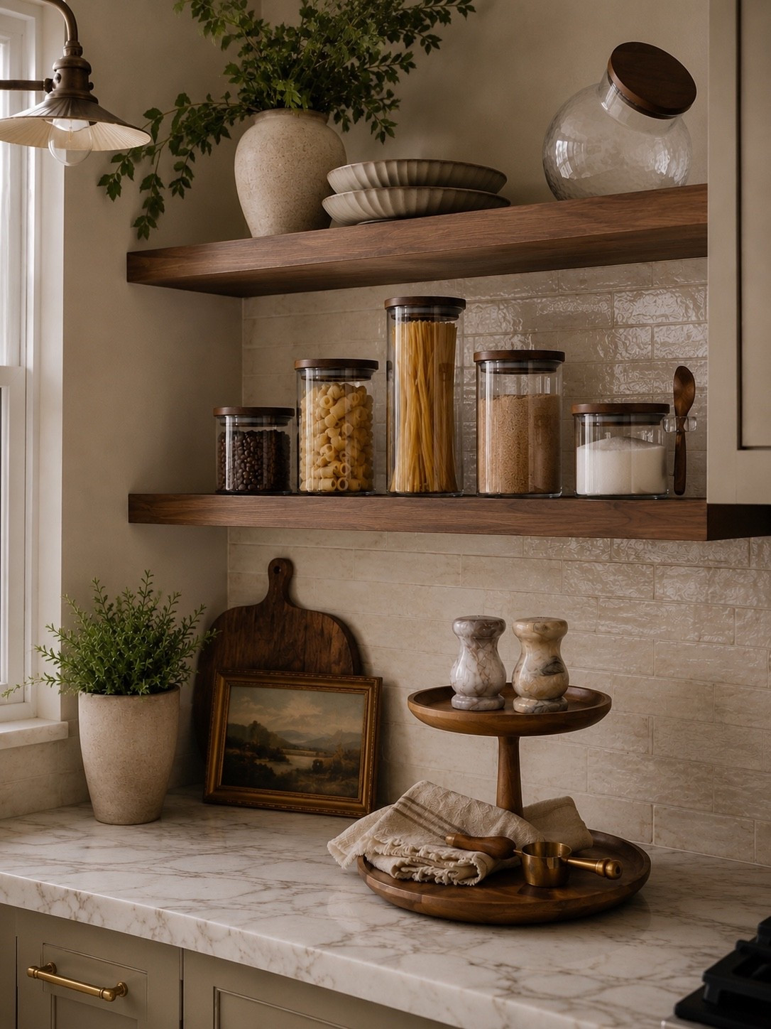 Kitchen Shelf Styling You’ll Want to Copy 🤎

Elevate your everyday kitchen with timeless decor that blends beauty and function. Floating wood shelves, glass storage jars, warm wood accents, and layered neutral decor create a clean, organized space that feels cozy, collected, and effortlessly designer-inspired.

Follow @farmtotablecreations on Instagram for more cozy home finds and trending decor.

#LTKHome #KitchenDecor #KitchenInspo #FloatingShelves #ShelfStyling #NeutralHome #OrganicModern #ModernFarmhouse #KitchenOrganization #HomeDecor #GlassCanisters #CozyHome #HomeStyling #InteriorInspiration #LTKStyle

#LTKSaleAlert #LTKHome