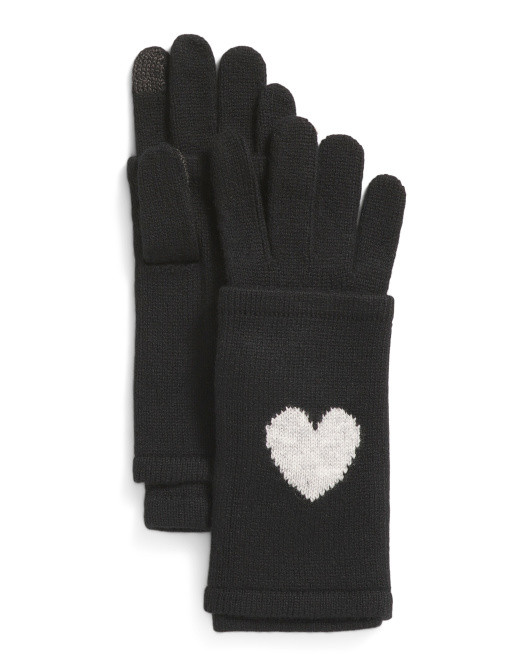 Merino Wool And Cashmere Blend 3-in-1 Heart Gloves | Mother's Day Gifts | Marshalls | Marshalls