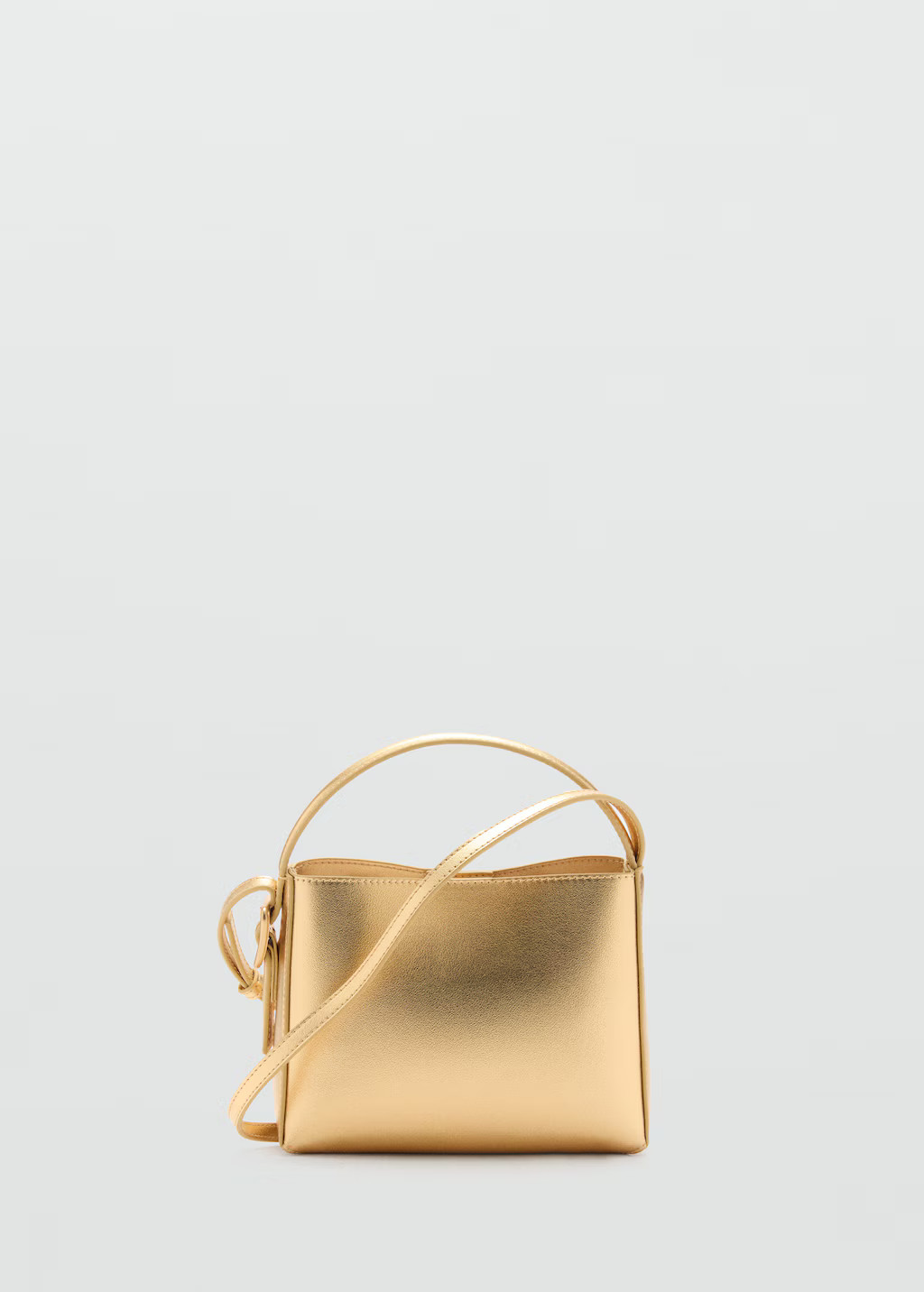 Metallic mini-shopper bag - Women | MANGO USA | Mango (US/MX/AU)