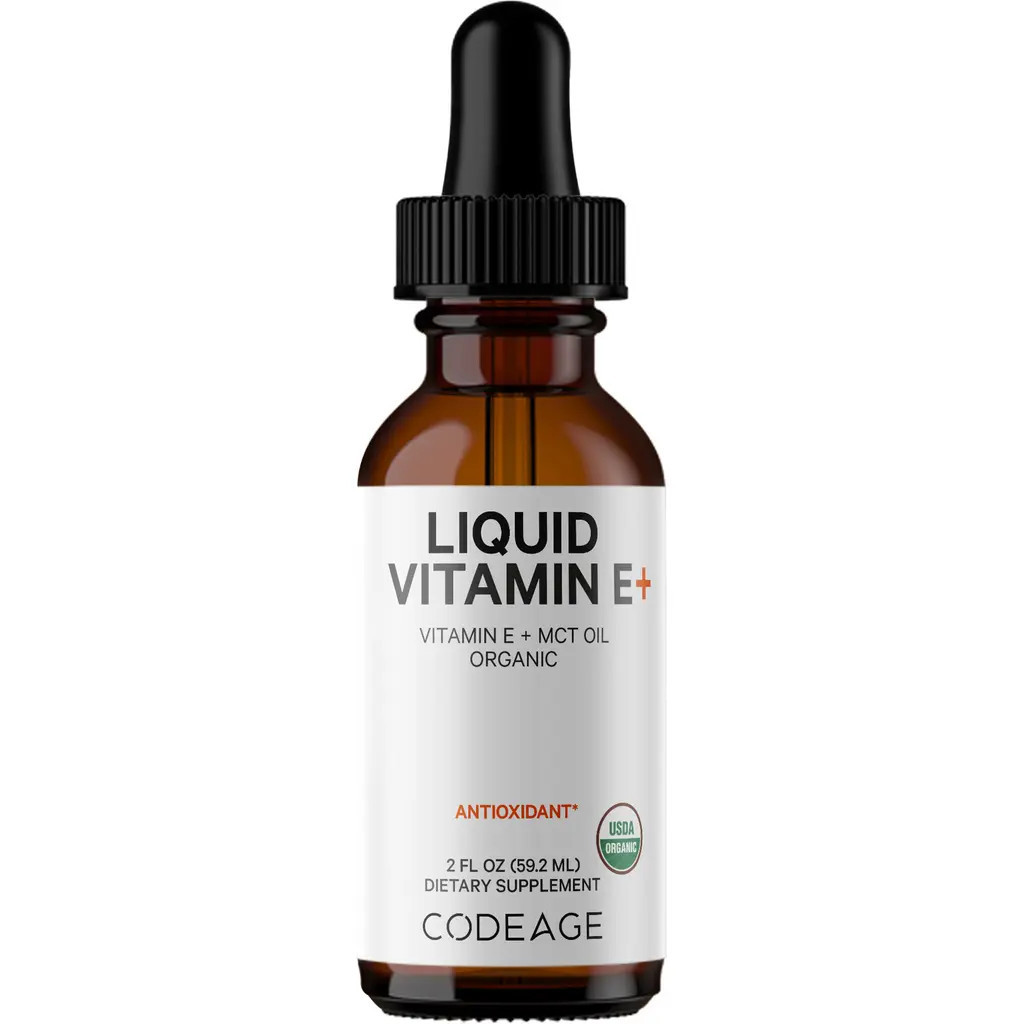 Codeage Liquid Vitamin E USDA-Certified Organic Supplement in White at Nordstrom | Nordstrom