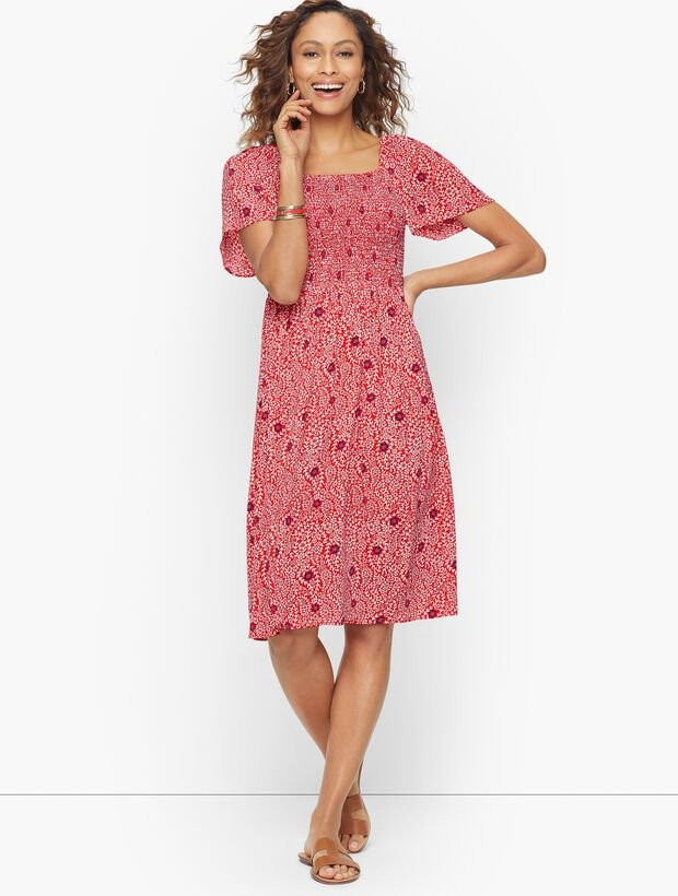 Smocked Dress - Flowing Branches | Talbots