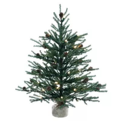 Vickerman 36" Carmel Pine Artificial Christmas Tree, Warm White Dura-lit LED Lights | Belk