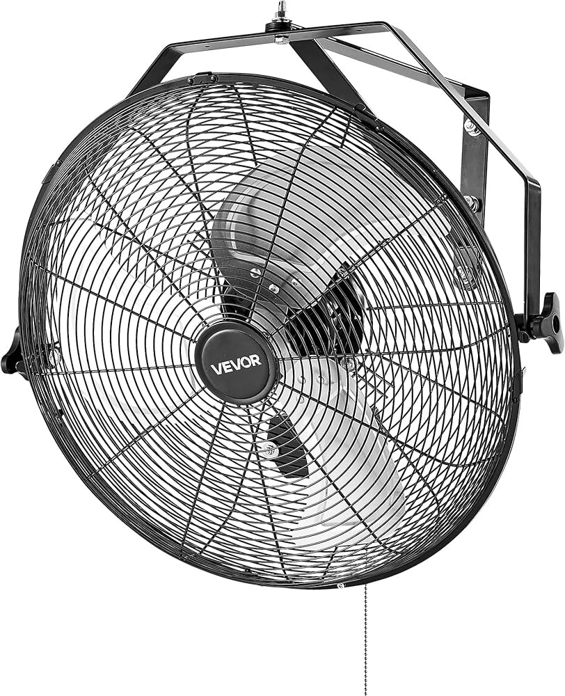 VEVOR 18 Inch Industrial Wall Mount Fan, High Velocity 4000 CFM with 3 Speeds, Powerful Motor Gar... | Amazon (US)