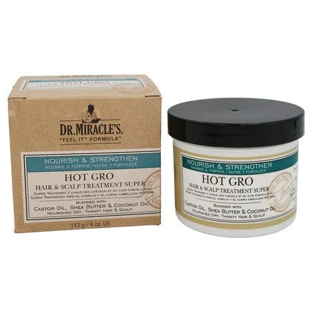 Dr.Miracles Nourish Strengthen Hot Gro Hair And Scalp Treatment Super 4 Oz. Pack of 3 | Walmart (US)