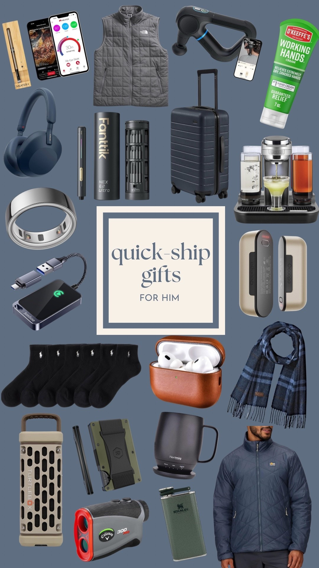 If you’ve been putting off shopping for him because he’s tough to shop for- this is your gift guide! Quick and easy gifts he’ll love that will arrive in time for the holidays. I’ve included gifts at every price point so you can gift big or grab some stocking stuffers! 

#LTKGiftGuide #LTKMens #LTKHoliday