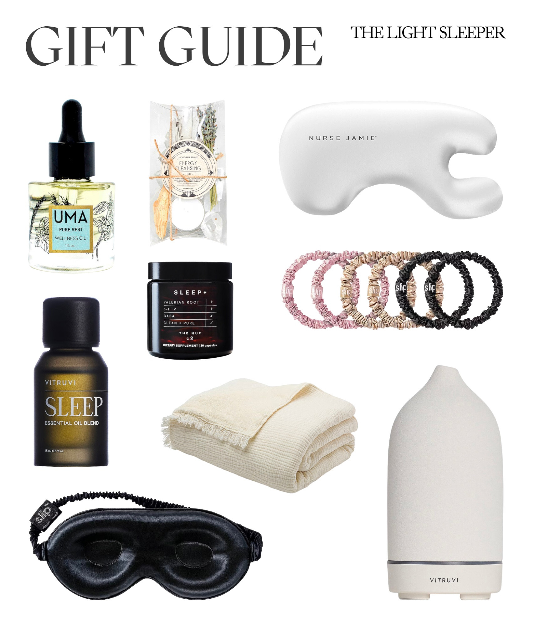Gift Guide: The Light Sleeper 🌚

Collection of my favorite products for relaxation & sleep via Revolve

#LTKFind #LTKGiftGuide #LTKhome