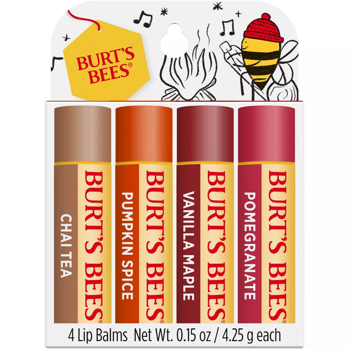 Burt's Bees Fall Lip Balms Gift Set - 0.6oz/4pk | Target