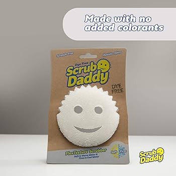 Scrub Daddy Sponge - Dye Free - Scratch-Free Scrubber for Dishes and Home, Odor Resistant, Soft i... | Amazon (US)