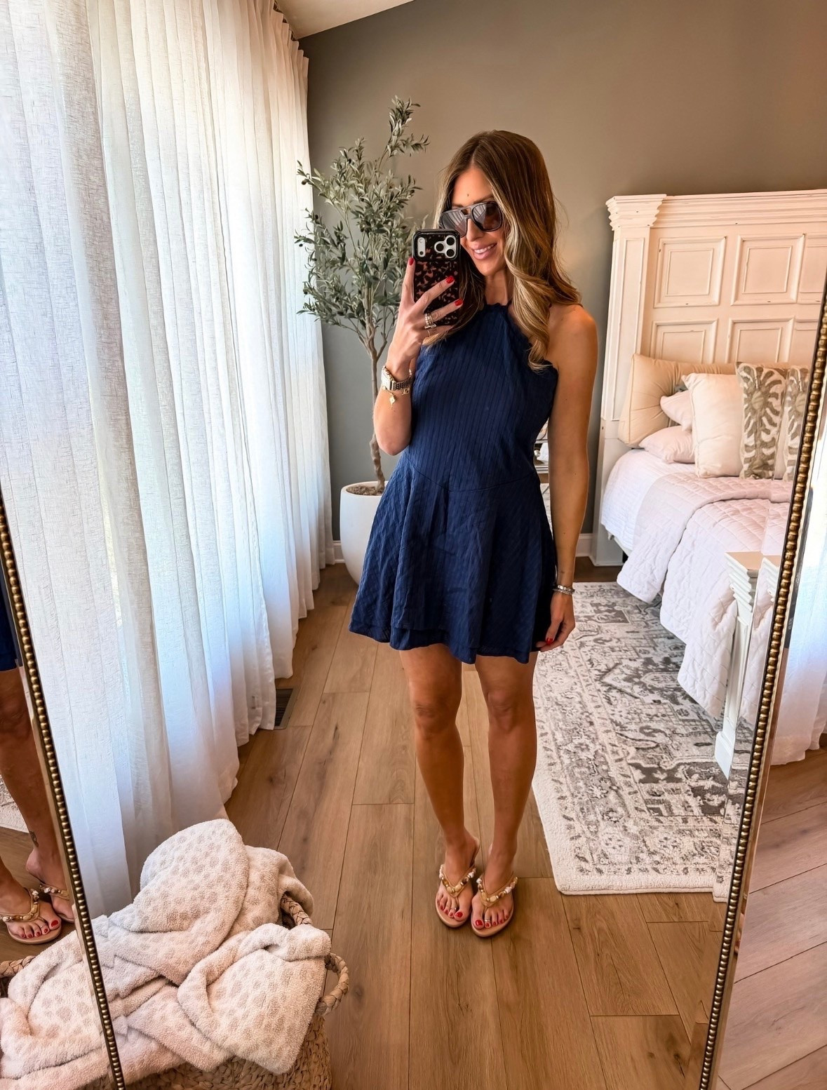 This navy dress is such a flattering summer find. I love the textured fabric, the easy swing silhouette, and how effortless it is to throw on with sandals for dinner, vacation, or weekend plans. It looks elevated but feels easy and comfortable, which is always a win.

navy dress, summer dress, vacation outfit, beach vacation style, casual chic outfit, sleeveless dress, resort wear, summer fashion, dinner outfit, warm weather style, flattering dress, everyday elegance, summer wardrobe staple, themominstyle

#LTKTravel #LTKSeasonal #LTKmomlife