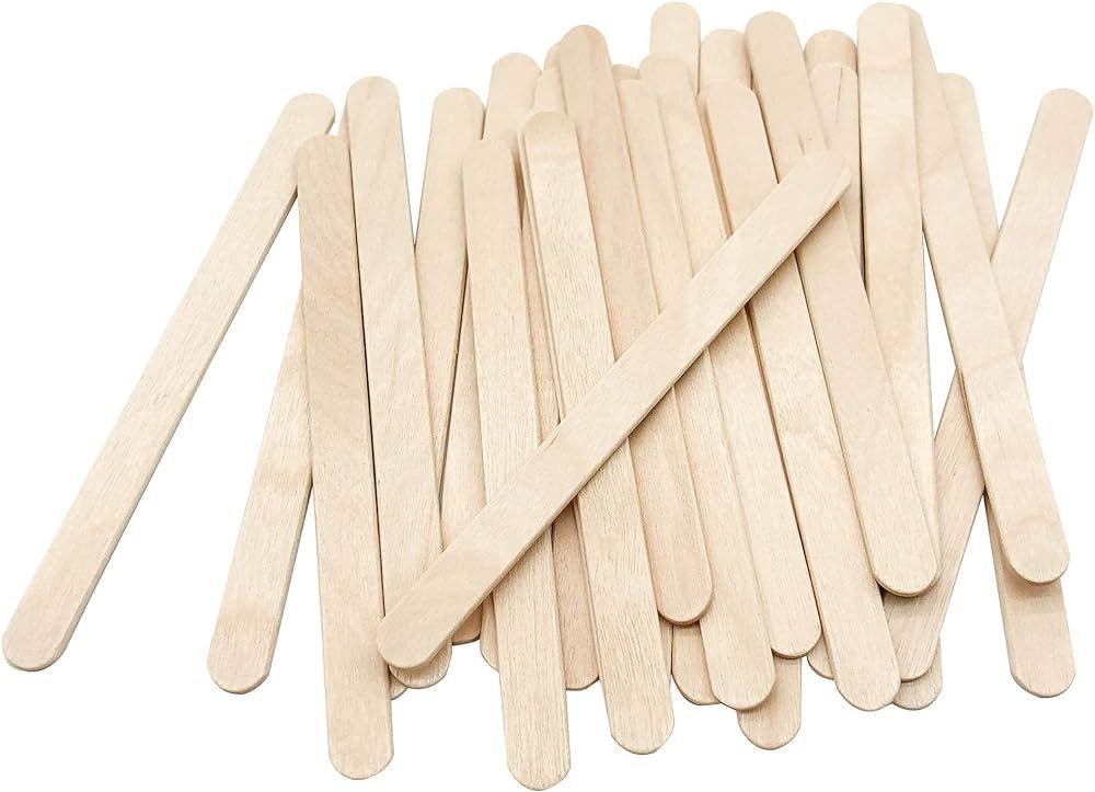 KTOJOY 200 Pcs Craft Sticks Ice Cream Sticks Natural Wood Popsicle Craft Sticks 4.5 inch Length T... | Amazon (US)