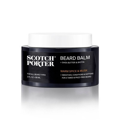 Scotch Porter Shea Butter & Biotin Conditioning Beard Balm – 3 fl oz: For All Hair Types, Cedar Scent | Target