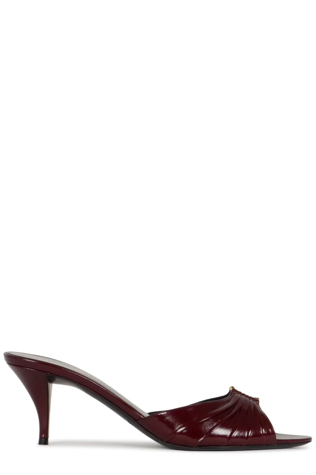 Saint Laurent Babylone Logo Plaque Mules | Cettire Global