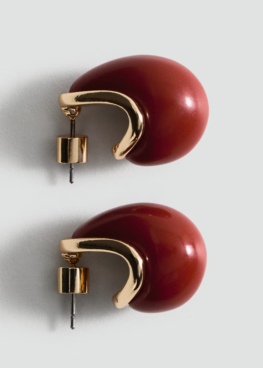 Boucles d'oreilles goutte résine rouge - Femme - Taille unique - MANGO | Mango EU
