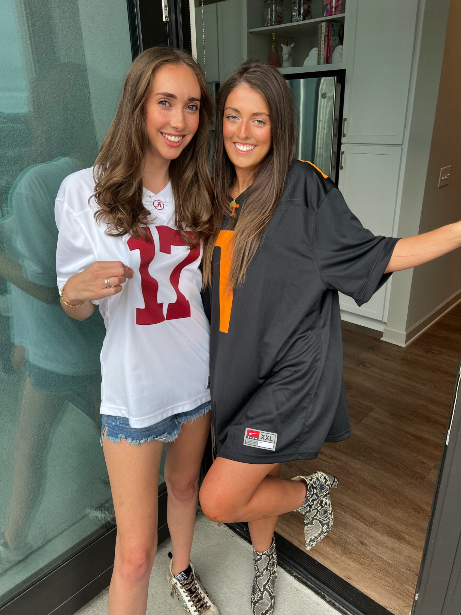 Rivals but besties! Sporting our teams jerseys on GAMEDAY! Linked jerseys below 👇 #gameday #rolltide #collegefootball

#LTKSeasonal #LTKU