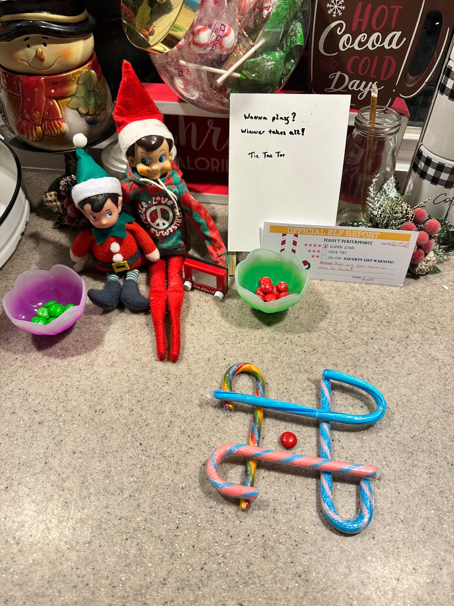 Quick and easy Elf on the Shelf idea!

Tik Tac Toe XO

#LTKHoliday #LTKKids #LTKSeasonal