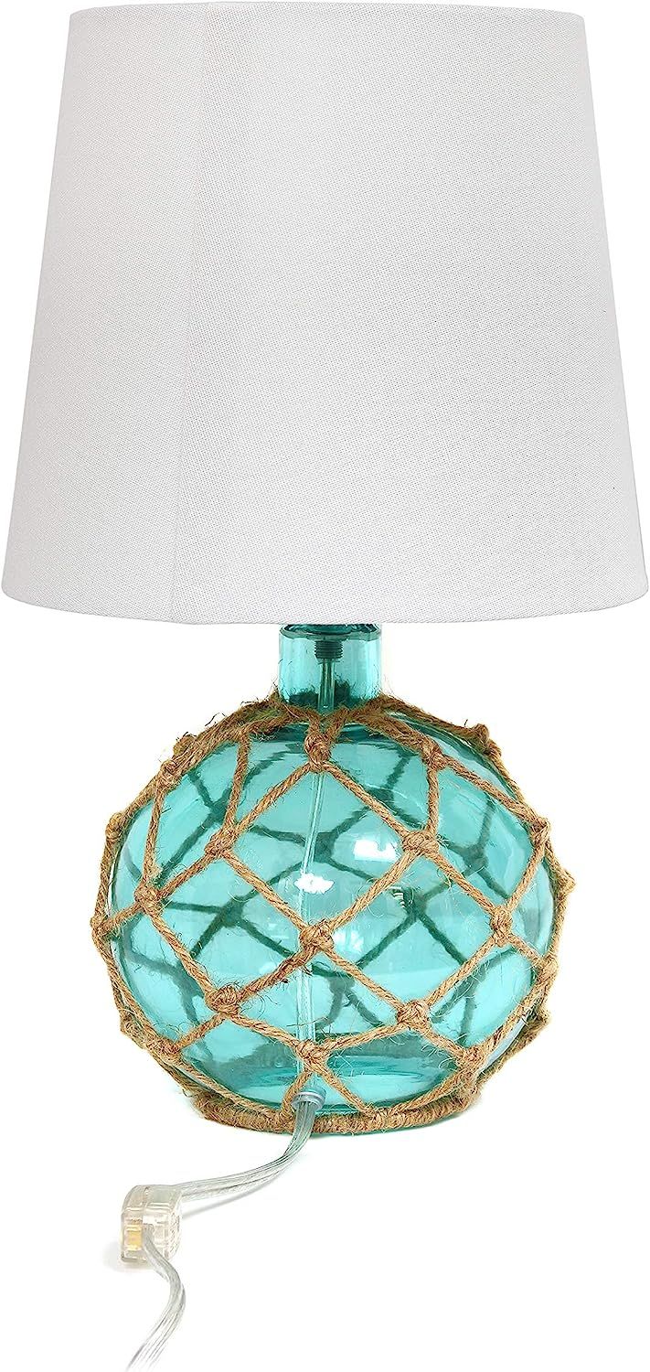 Elegant Designs LT1050-AQU Nautical Table Lamp, Aqua | Amazon (US)