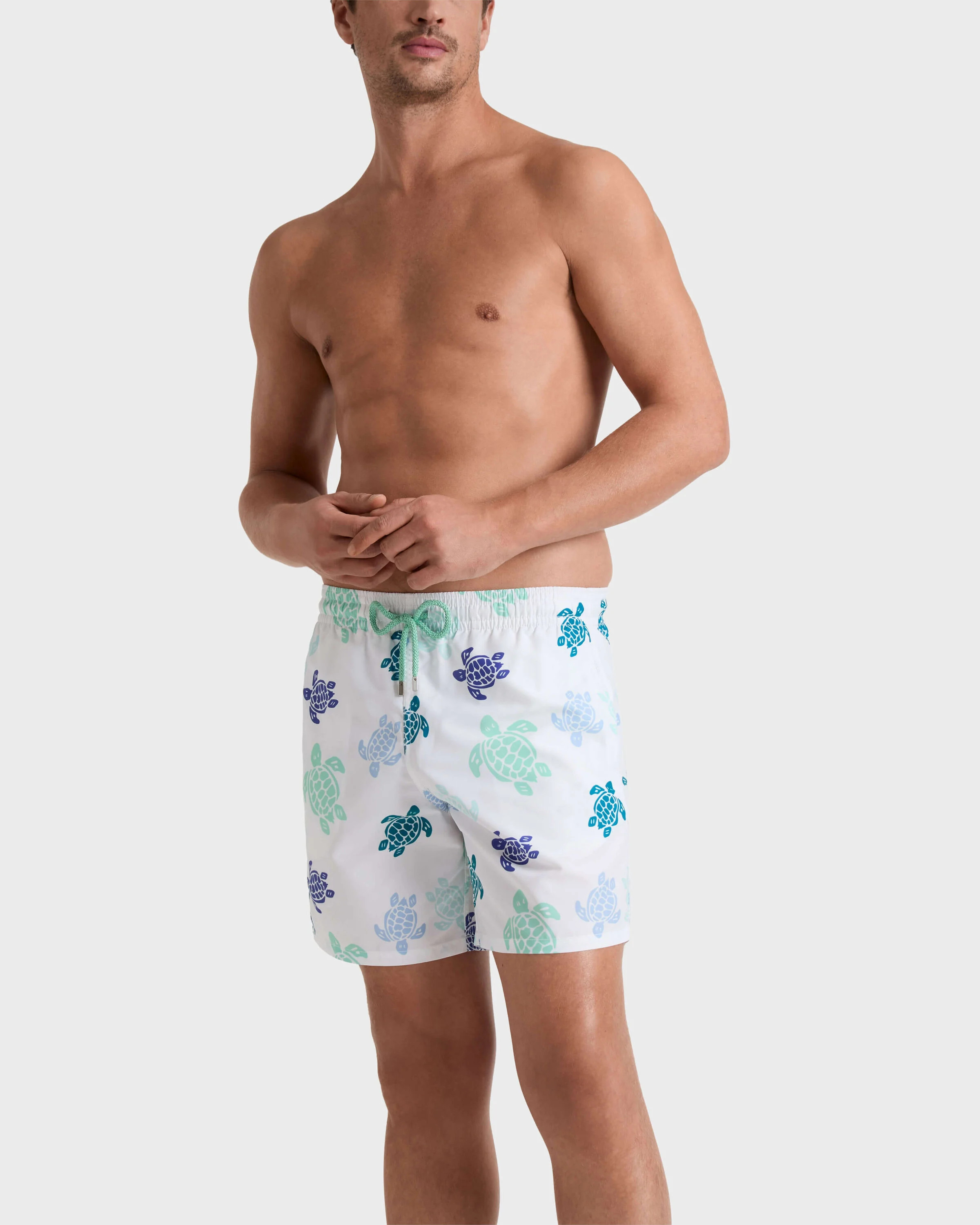 Men Swim Trunks Tortues Multicolores - White | Vilebrequin (US)