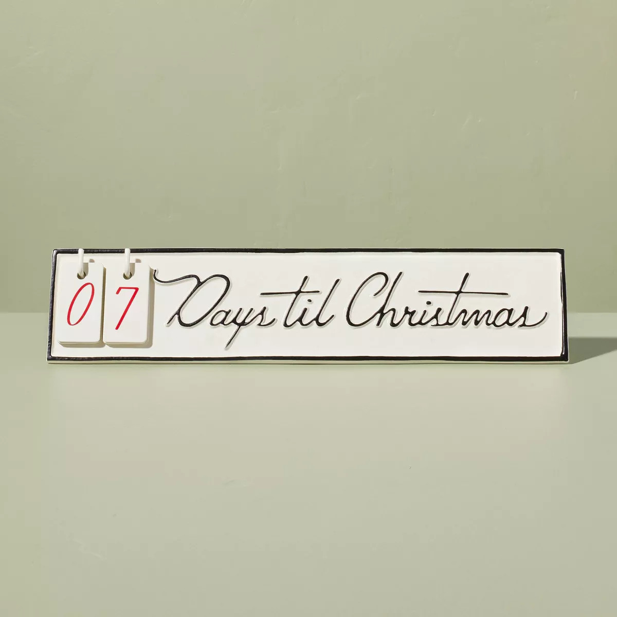 18" Days til Christmas Horizontal Advent Calendar Black/Cream/Red - Hearth & Hand™ with Magnoli... | Target