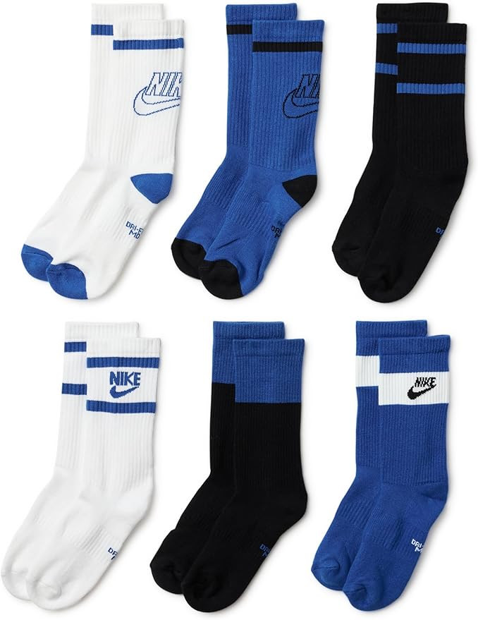 Nike Unisex Kids Everyday Cushioned Crew Socks (6 Pairs) | Amazon (US)