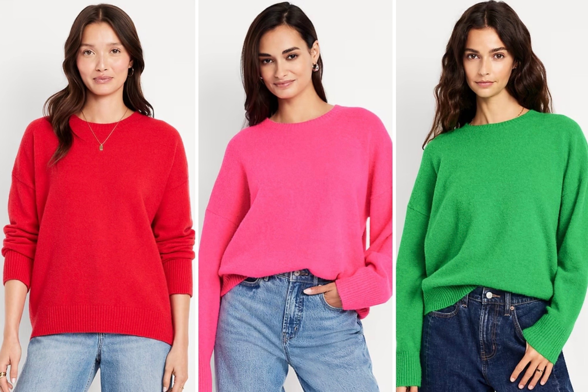 Wool-Blend Crew-Neck Sweater Old Navy.