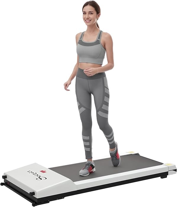 Soozier Under Desk Treadmill, Portable Walking Pad with Foldable Wheels, Remote Control, LED Disp... | Amazon (US)