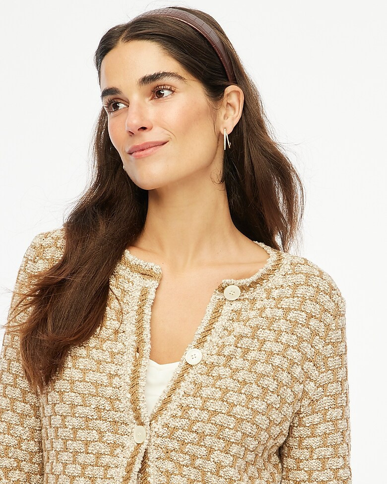 Tweed cardigan sweater lady jacket | J.Crew Factory