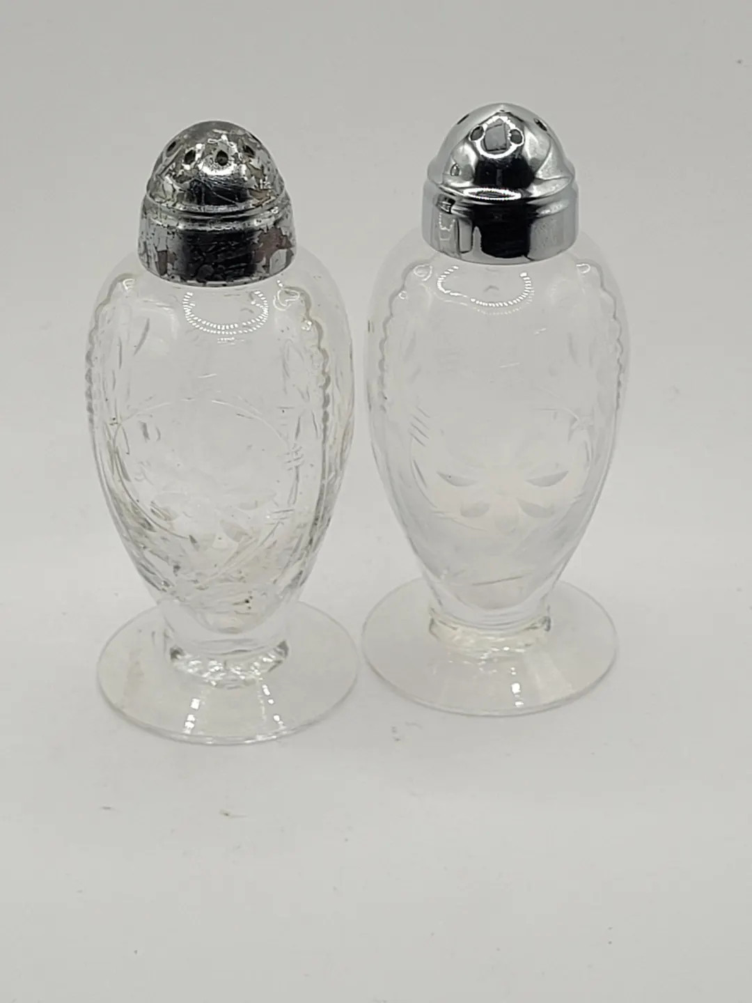 Vintage Waverly Heisey Crystal Cut Glass Salt and Pepper Shaker Set - Etsy | Etsy (US)