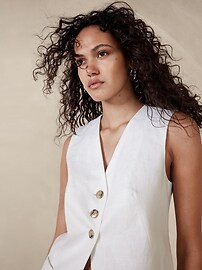 Lina Linen Vest | Banana Republic (CA)