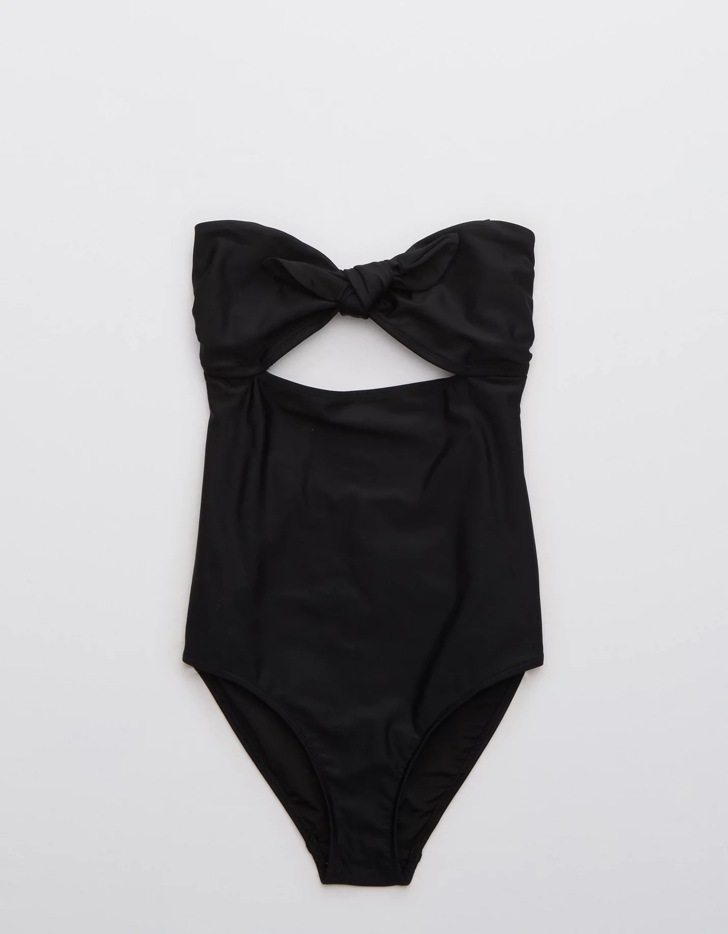 Aerie Tie Bandeau One Piece Swimsuit | American Eagle Outfitters (US & CA)