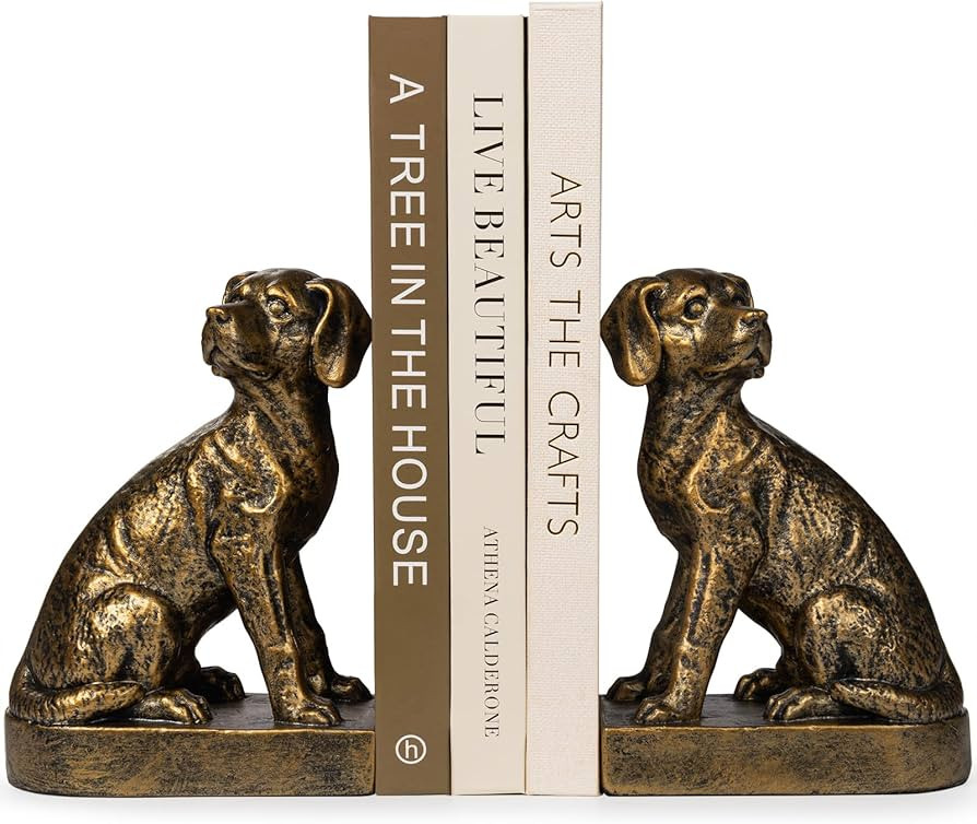 Bookends Heavy Duty to Hold Books - Book Ends for Shelves, Labrador Retriever Statues Decorative ... | Amazon (US)