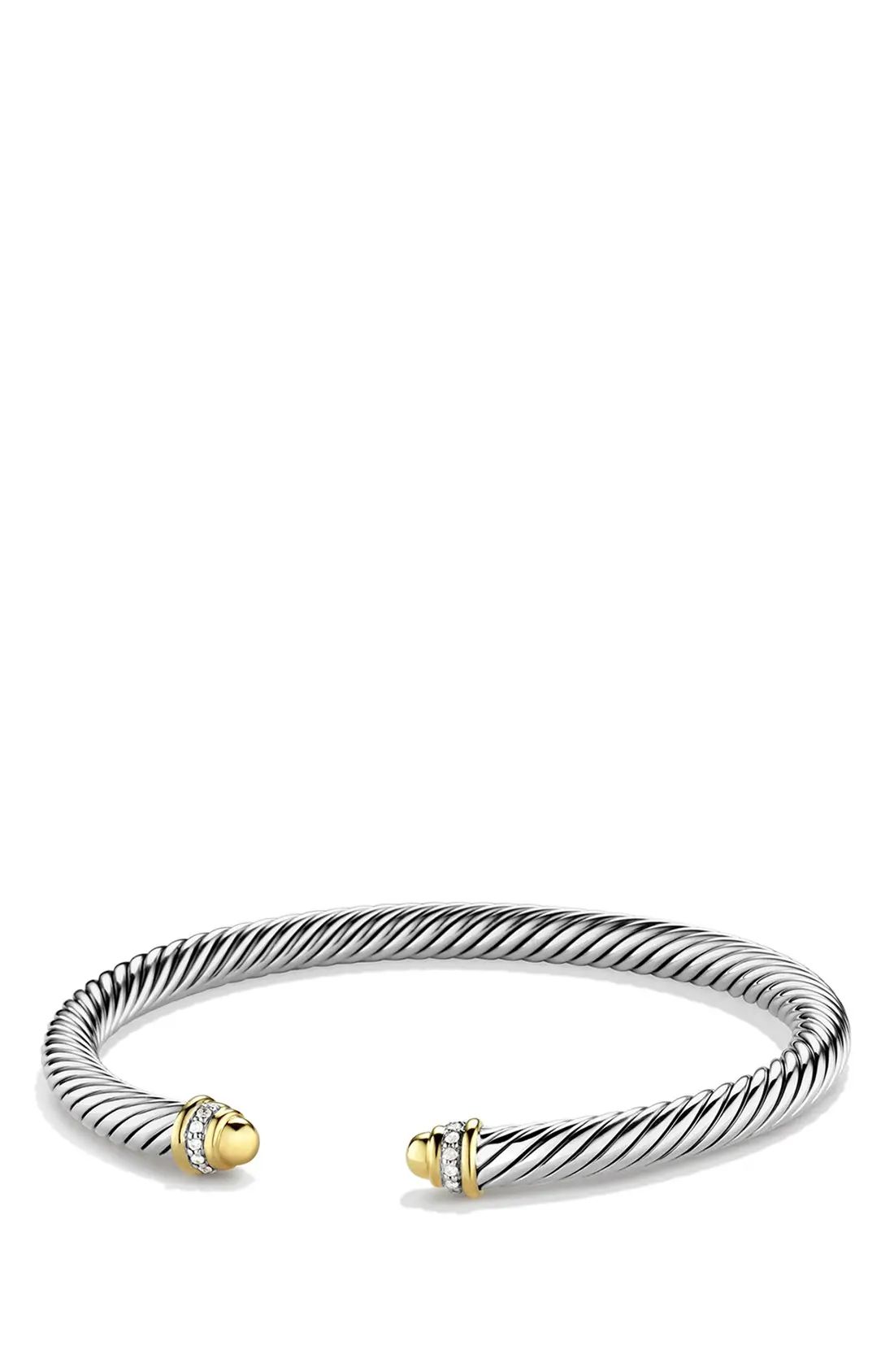 Women's David Yurman Cable Classics Bracelet With 18K Gold Domes & Diamonds, 5Mm | Nordstrom