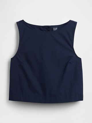 Poplin Boatneck Shell Tank Top | Gap (US)
