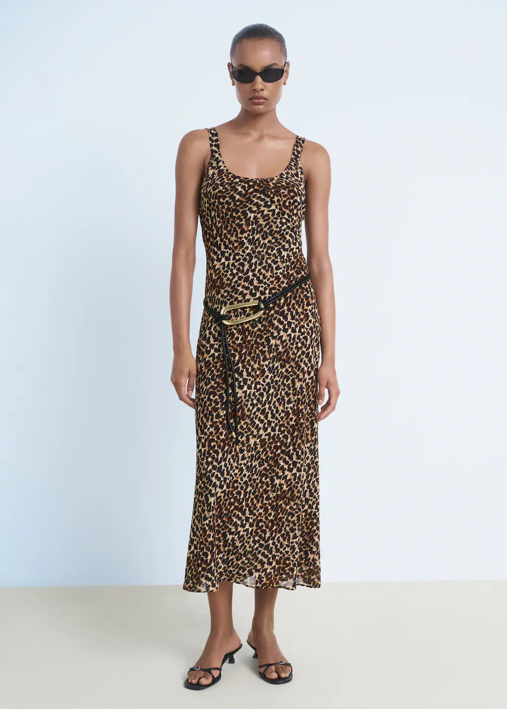 Animal-print midi-dress | Mango (US/MX/AU)